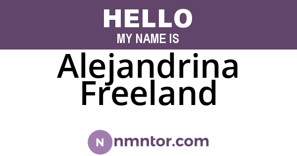 Alejandrina Freeland