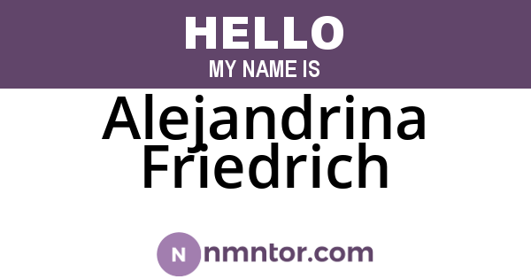 Alejandrina Friedrich