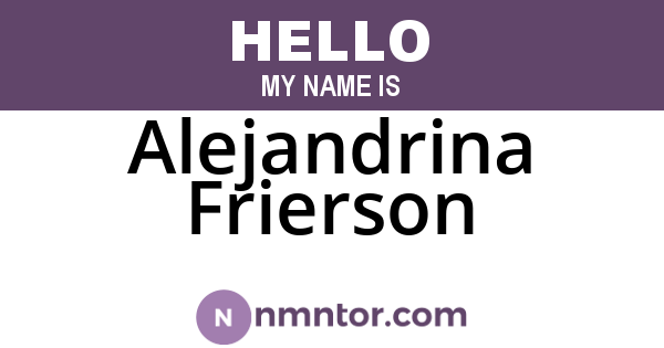 Alejandrina Frierson