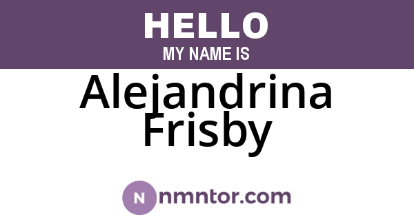 Alejandrina Frisby