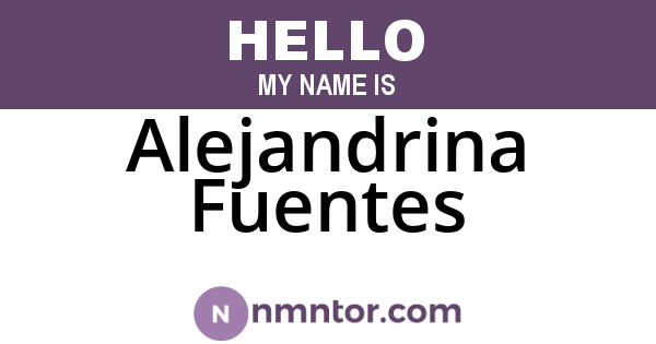 Alejandrina Fuentes