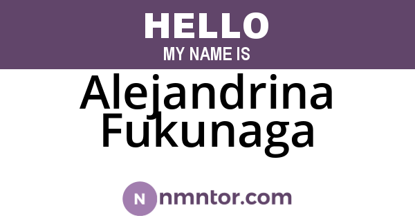 Alejandrina Fukunaga