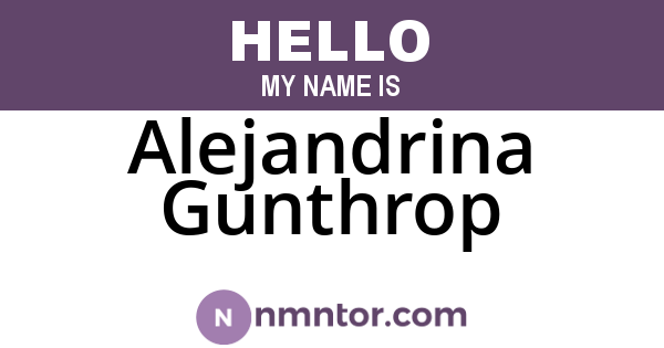 Alejandrina Gunthrop
