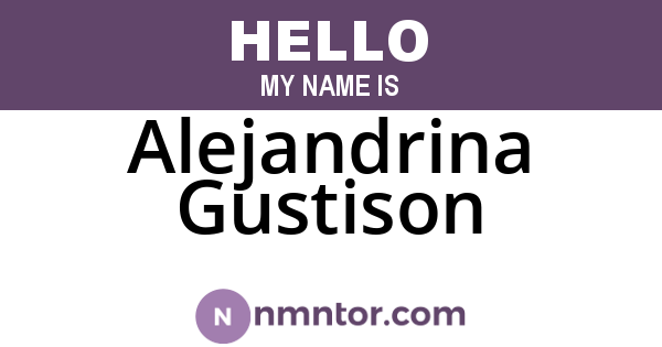 Alejandrina Gustison