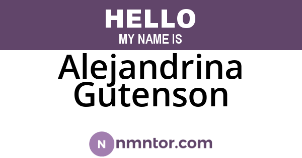 Alejandrina Gutenson
