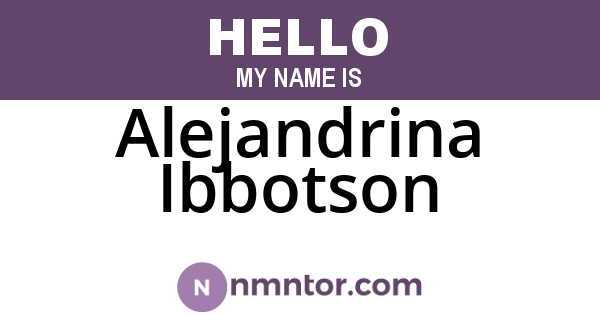 Alejandrina Ibbotson