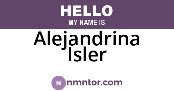 Alejandrina Isler