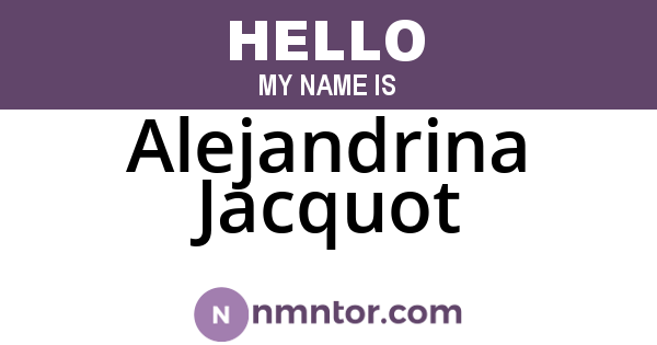 Alejandrina Jacquot