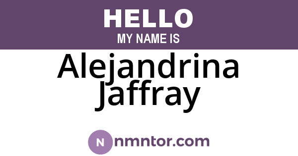 Alejandrina Jaffray