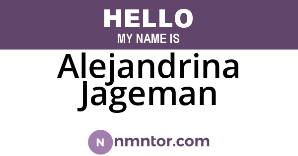 Alejandrina Jageman