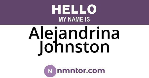 Alejandrina Johnston