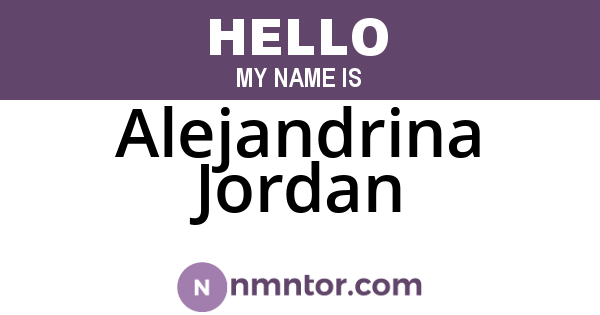 Alejandrina Jordan
