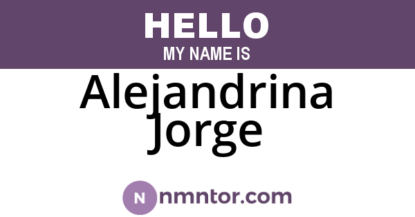 Alejandrina Jorge