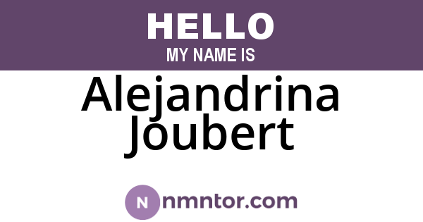Alejandrina Joubert