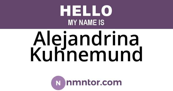 Alejandrina Kuhnemund