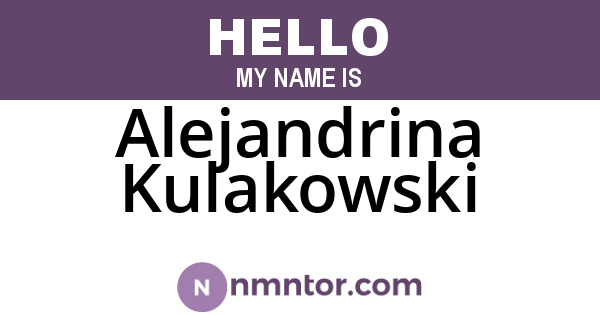 Alejandrina Kulakowski