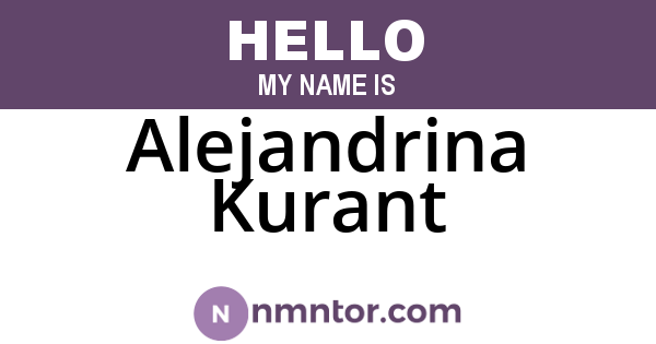 Alejandrina Kurant
