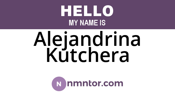 Alejandrina Kutchera