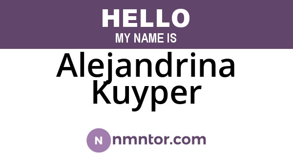 Alejandrina Kuyper