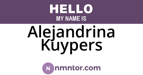 Alejandrina Kuypers