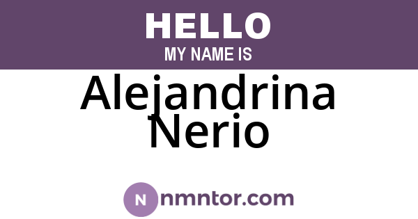 Alejandrina Nerio