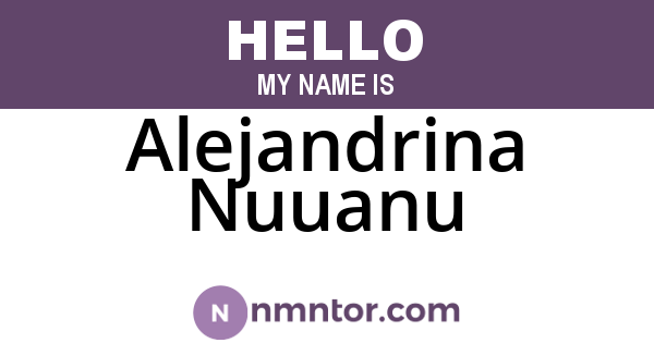 Alejandrina Nuuanu