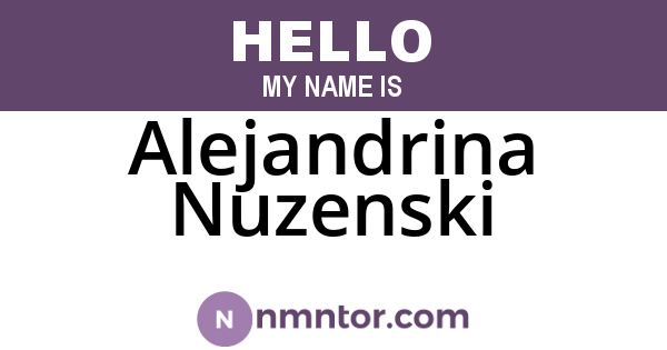 Alejandrina Nuzenski