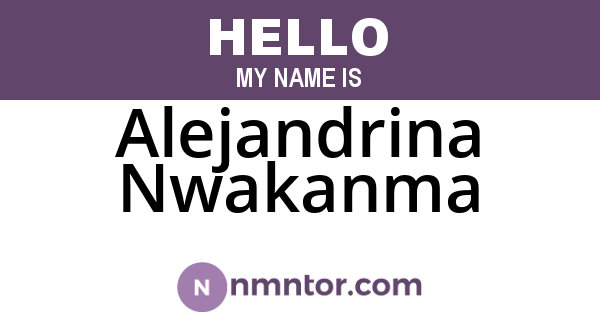 Alejandrina Nwakanma