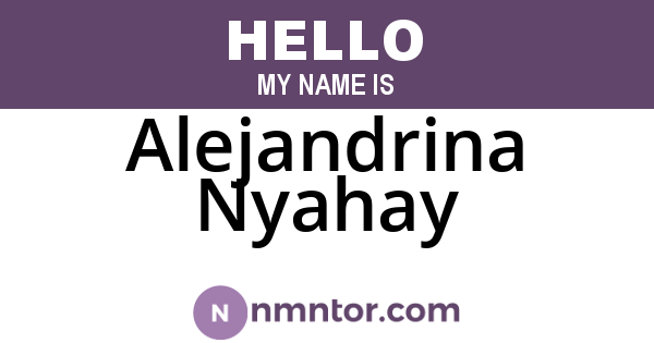 Alejandrina Nyahay