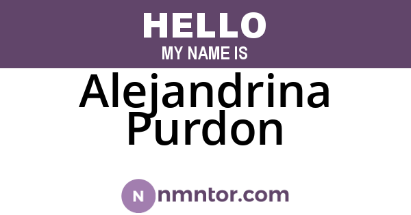 Alejandrina Purdon