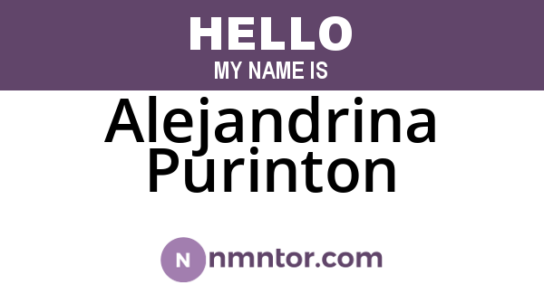 Alejandrina Purinton