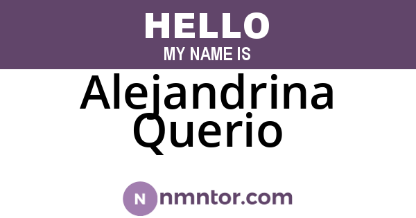 Alejandrina Querio