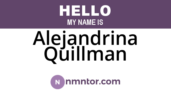 Alejandrina Quillman