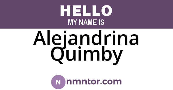 Alejandrina Quimby