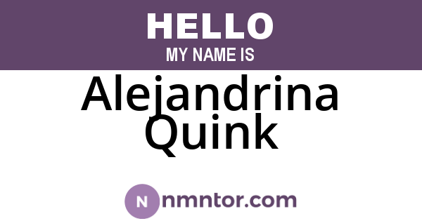 Alejandrina Quink