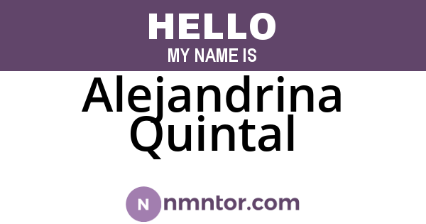 Alejandrina Quintal