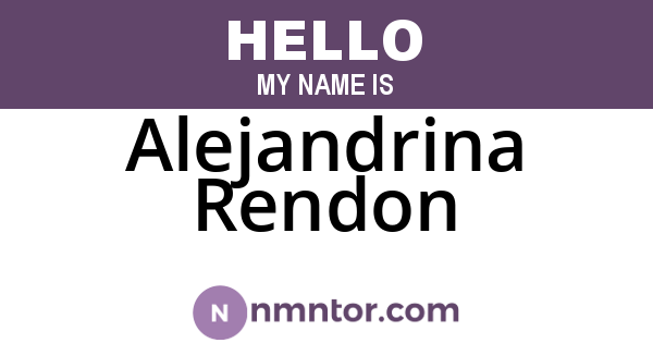 Alejandrina Rendon