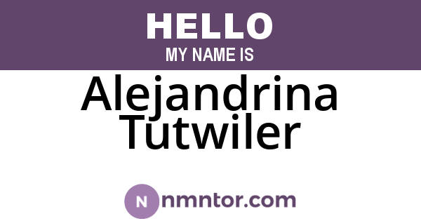 Alejandrina Tutwiler