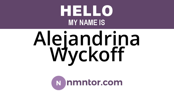 Alejandrina Wyckoff
