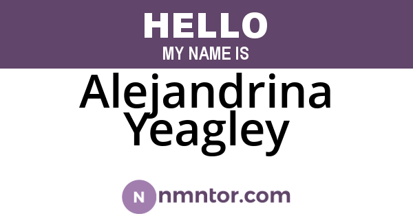 Alejandrina Yeagley