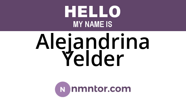Alejandrina Yelder