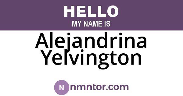 Alejandrina Yelvington