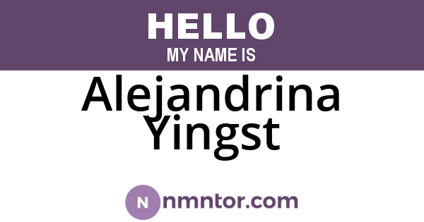 Alejandrina Yingst