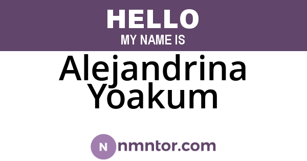 Alejandrina Yoakum