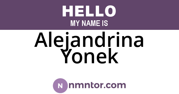 Alejandrina Yonek