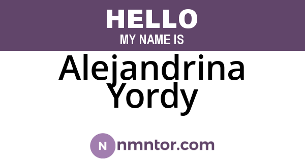 Alejandrina Yordy