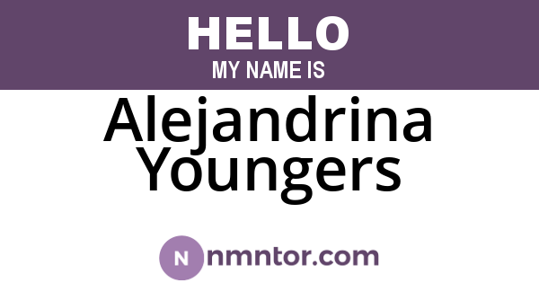 Alejandrina Youngers