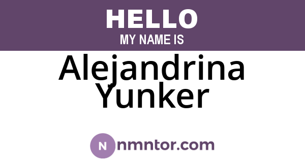 Alejandrina Yunker
