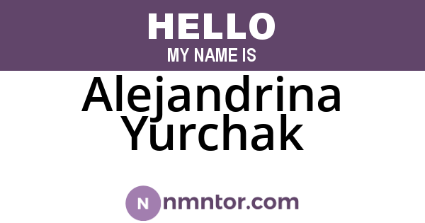 Alejandrina Yurchak