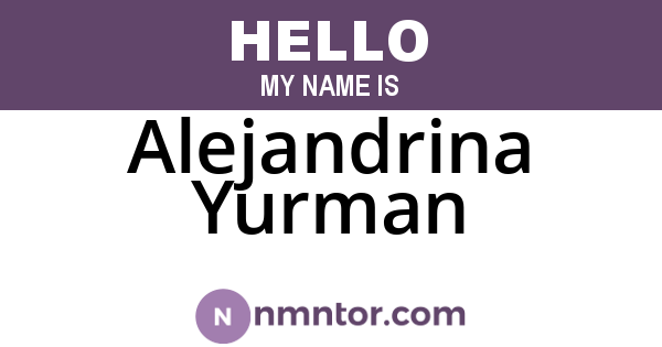 Alejandrina Yurman